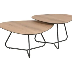 Salontafelset Tidino 67 en 83 cm organisch