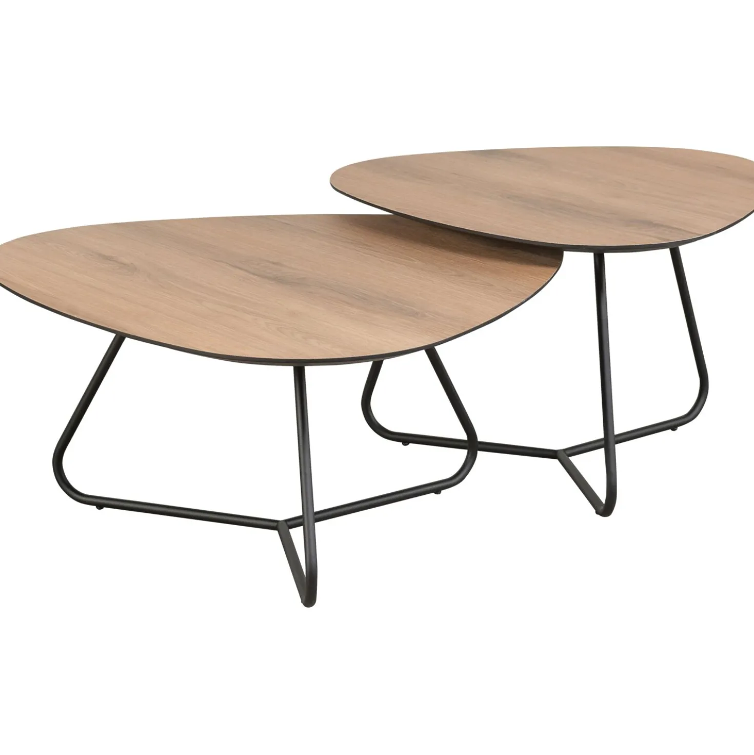 Salontafelset Tidino 67 en 83 cm organisch