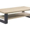 Salontafel VERATO Eikenhout 140x70 cm rechthoekig naturel grey