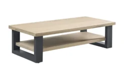 Salontafel VERATO Eikenhout 140x70 cm rechthoekig naturel grey