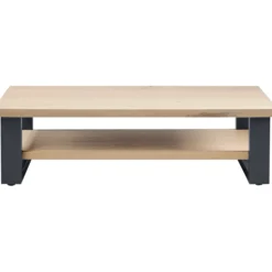 Salontafel VERATO Eikenhout 140x70 cm rechthoekig naturel grey