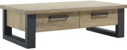 Salontafel Verato Eikenhout 70x140 cm rechthoekig natural grey