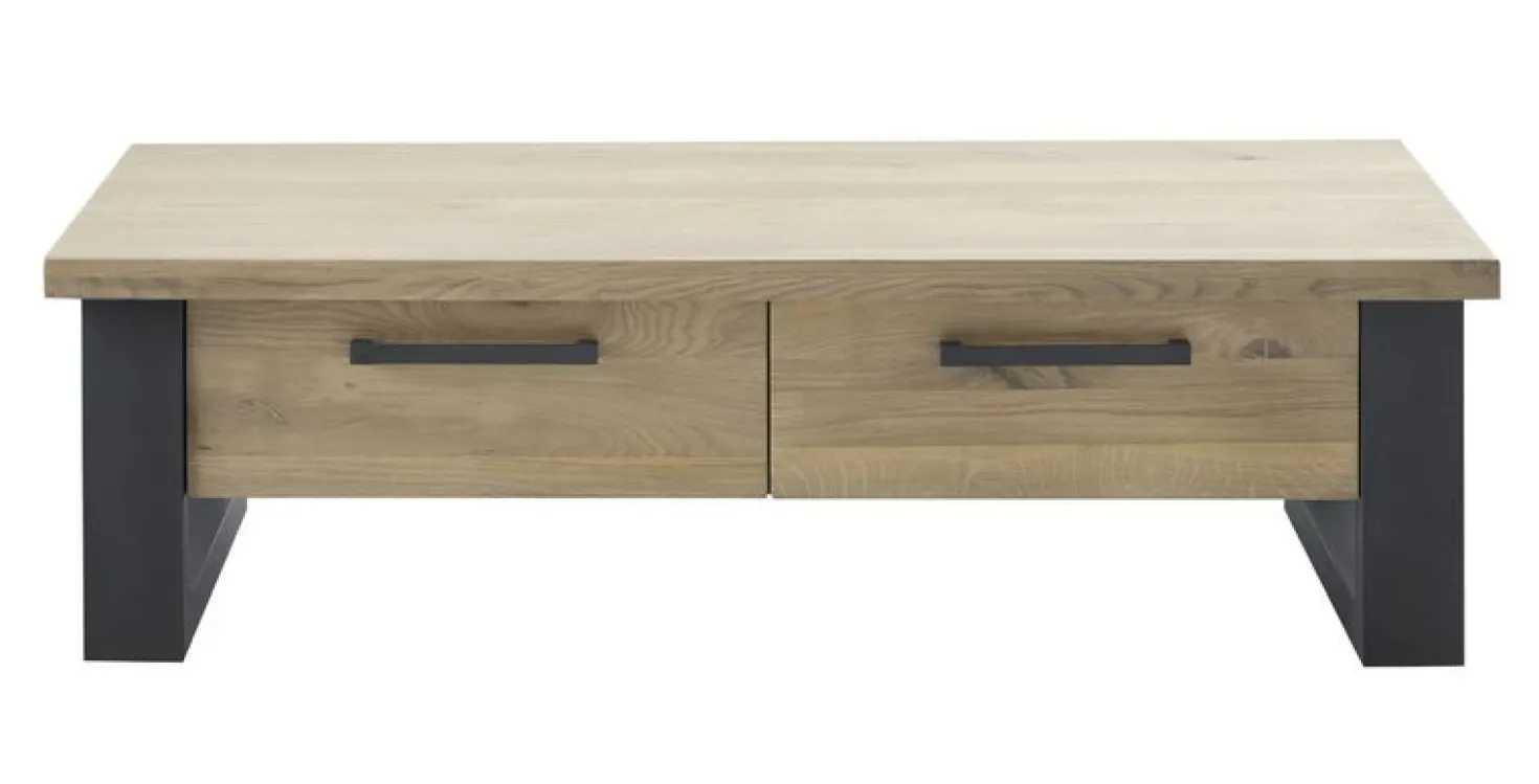 Salontafel Verato Eikenhout 70x140 cm rechthoekig natural grey