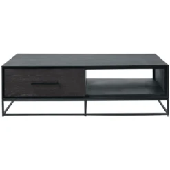 Salontafel Vinito (70 CM) eiken fineer zwart