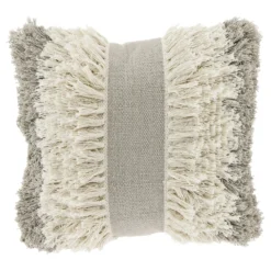 Sierkussen Antrona 45x45cm wit kwasten
