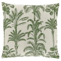Sierkussen Canosa Lichtgroen met palmboom print