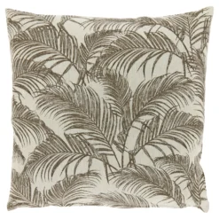 Sierkussen Canosa Taupe met palmboomtakken
