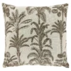 Sierkussen Canosa Taupe met palmboom print
