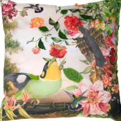 Sierkussen Faicchio Vogel 45x45cm groen