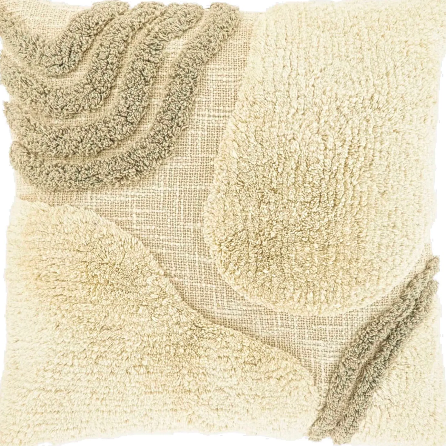 Sierkussen Foglia 45x45cm dessin 3 naturel