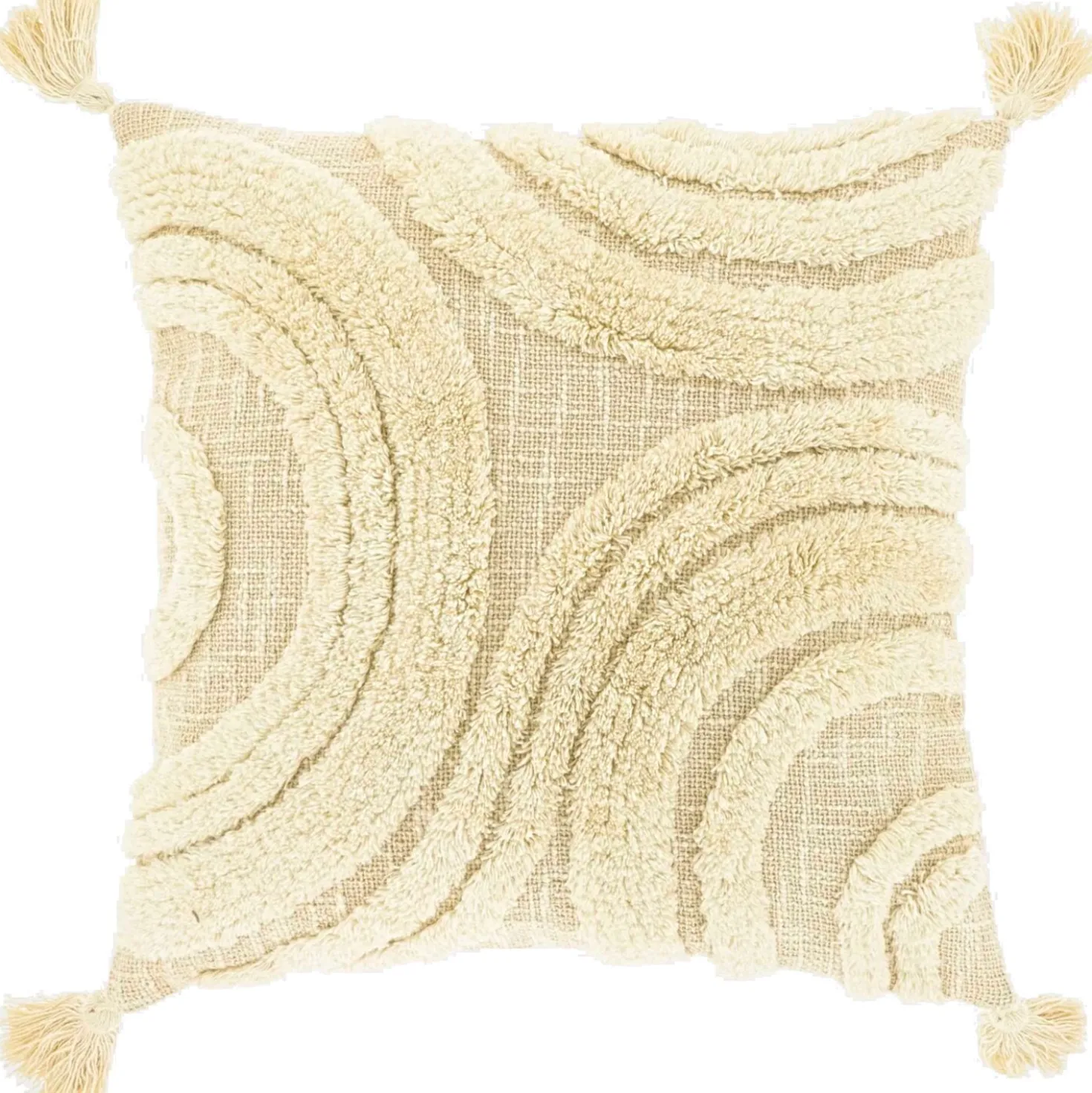 Sierkussen Foglia 45x45cm dessin 2 naturel