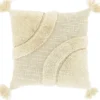 Sierkussen Foglia 45x45cm dessin 9 naturel