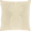Sierkussen Gorduno Ananas 45x45cm wit