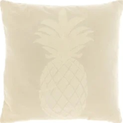 Sierkussen Gorduno Ananas 45x45cm wit