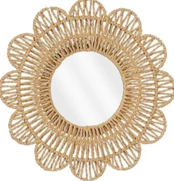 Spiegel Novellara Rond 39 cm bruin small