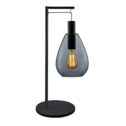 Tafellamp Felinio Smoke glas 1-lichts hangend