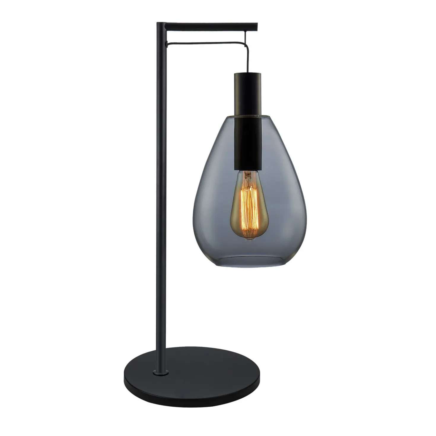 Tafellamp Felinio Smoke glas 1-lichts hangend