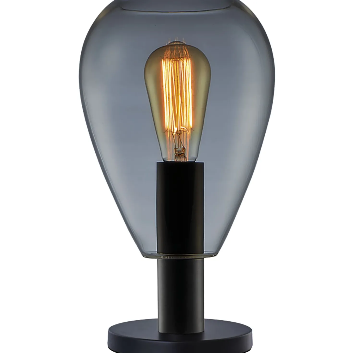 Tafellamp Felinio Smoke glas 1-lichts