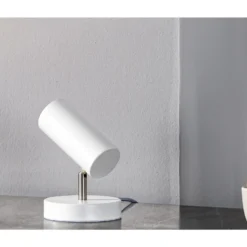 Tafellamp Mirare Wit metaal 1-spots
