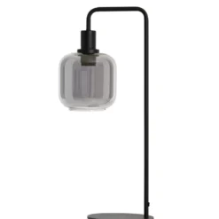 Tafellamp Peglio Glas smoke zwart 1-lichts