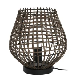 Tafellamp Scarperio Rond 29 cm rotan bruin
