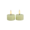 Theelicht Benevento LED creme 4 cm rond set van 2