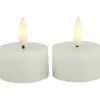 Theelicht Benevento LED wit 4 cm rond set van 2