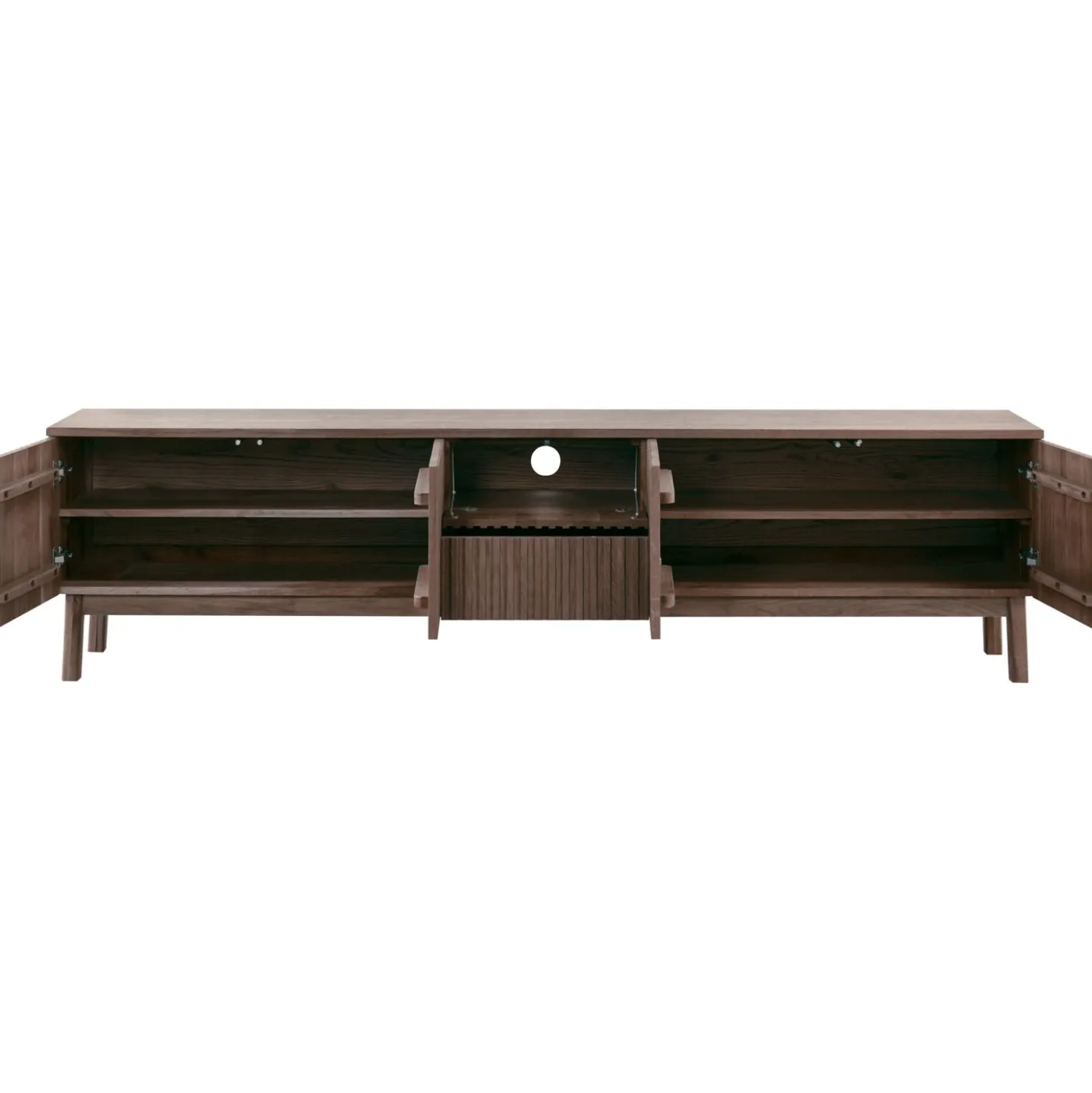 TV-meubel Arrosto Eikenhout 58x225x40 cm Dark Roast