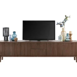 TV-meubel Arrosto Eikenhout 58x225x40 cm Dark Roast