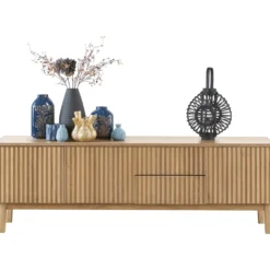 TV-meubel Arrosto Eikenhout 58x180x40 cm light roast