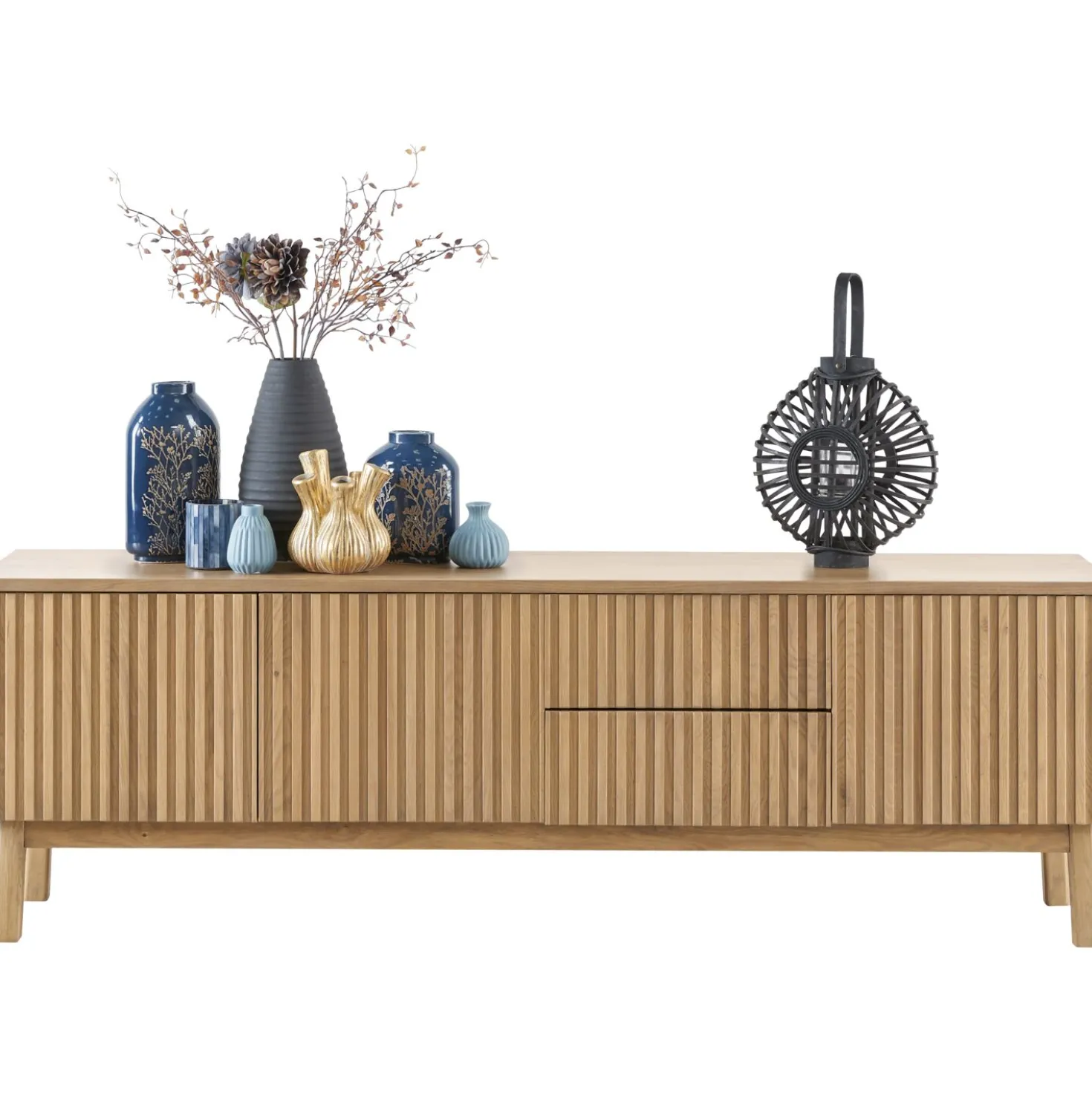 TV-meubel Arrosto Eikenhout 58x180x40 cm light roast