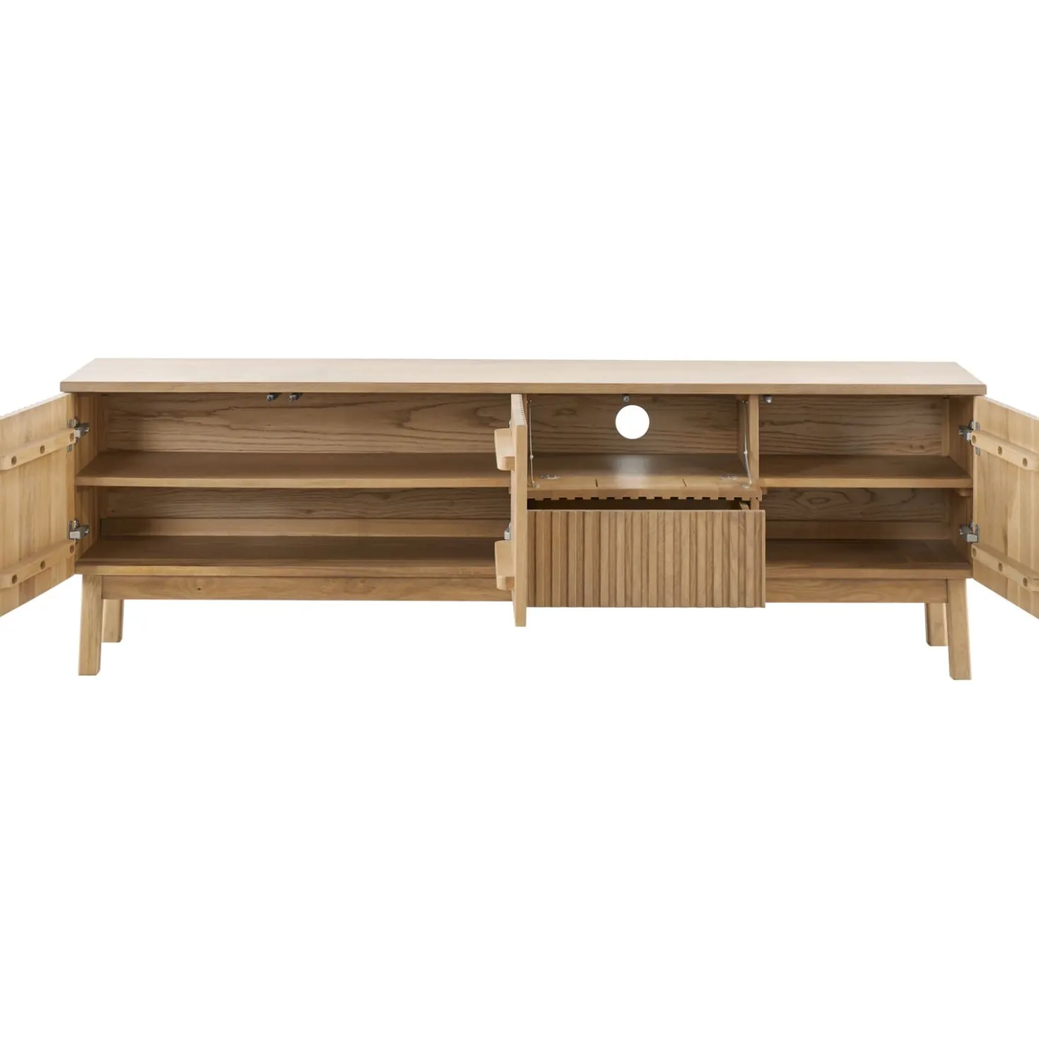 TV-meubel Arrosto Eikenhout 58x180x40 cm light roast