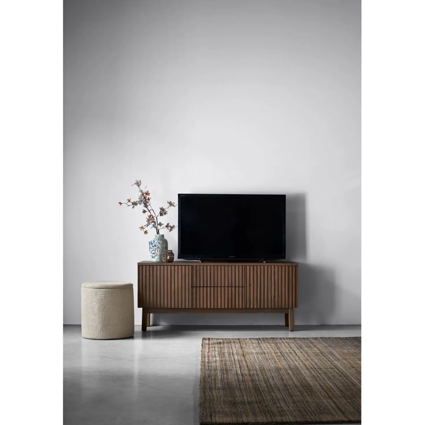 TV-meubel Arrosto Eikenhout 58x135x40 cm Dark Roast