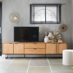 Tv-meubel Aska (234 Cm) teak naturel brushed