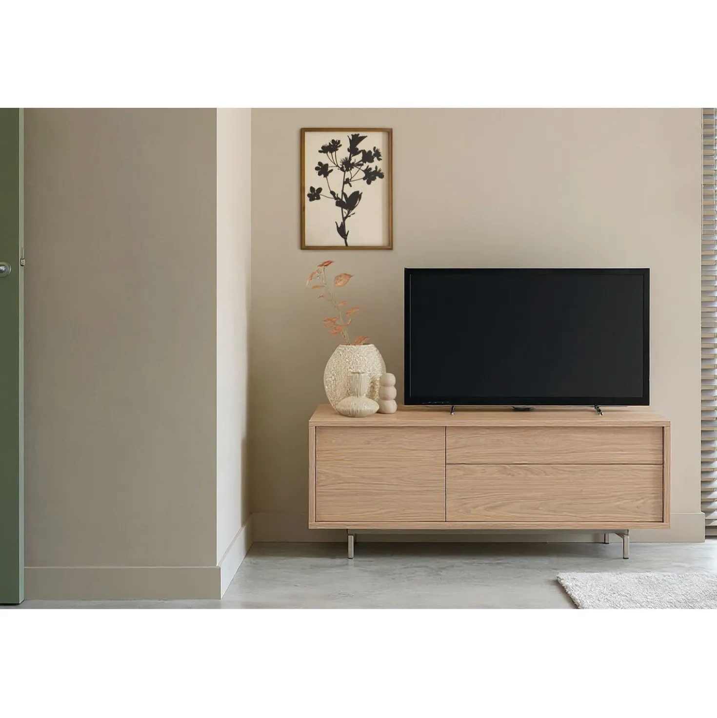 TV-meubel Famosa 132 cm bruin