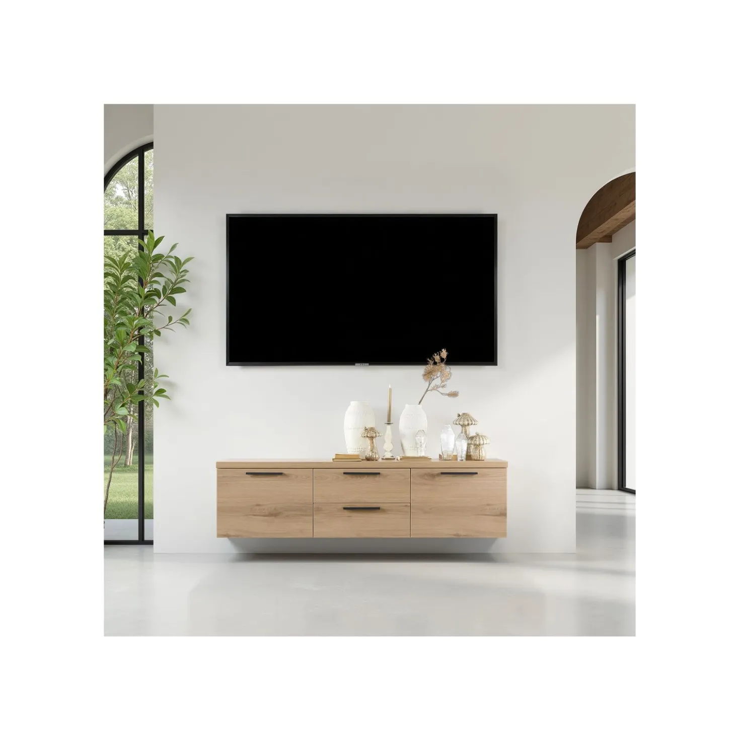 Tv-meubel Paranno 165 cm bruin