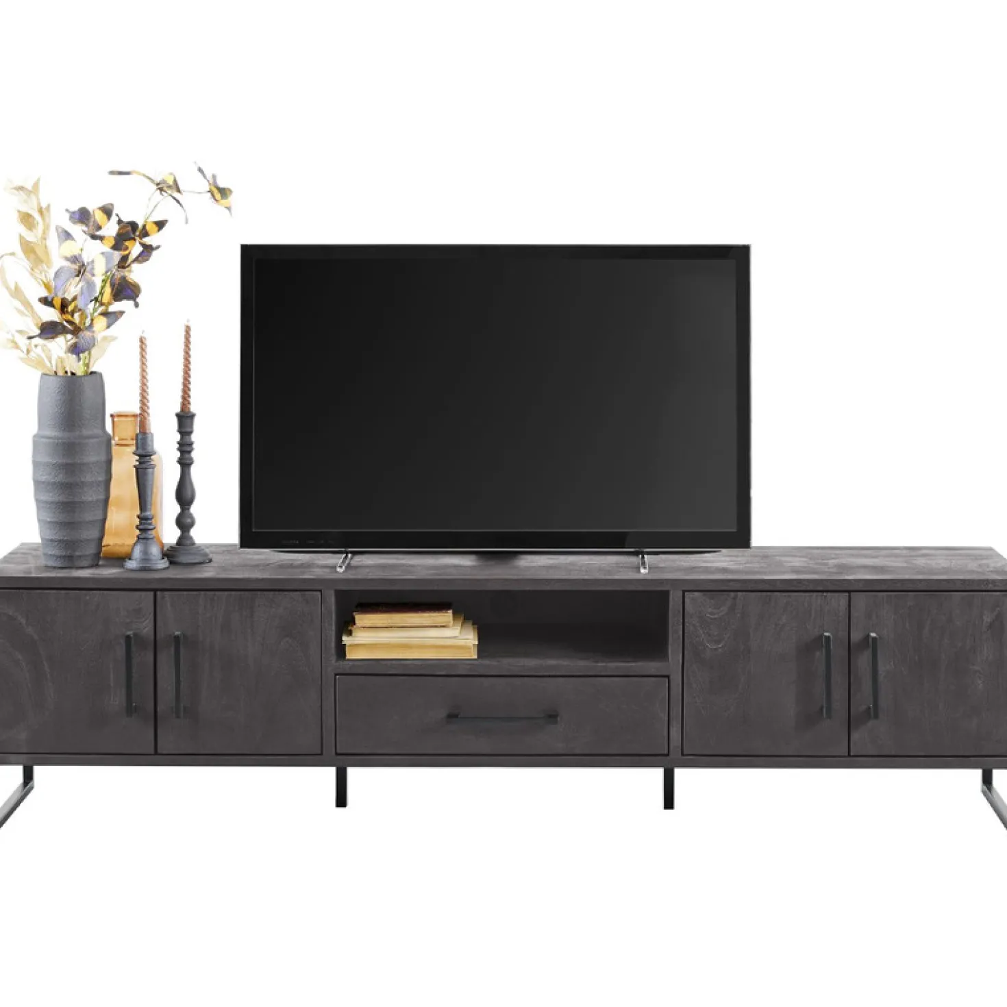 TV-meubel Piastra 188 cm zwart