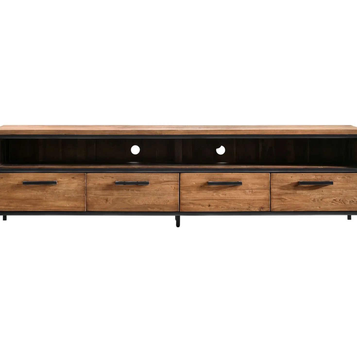 TV-meubel ROMARO (200 CM) teakhout mix rough