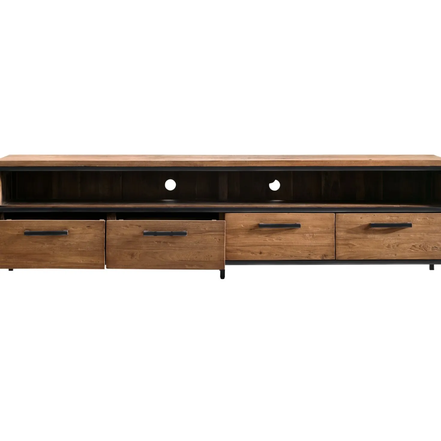 TV-meubel ROMARO (200 CM) teakhout mix rough