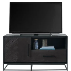 TV-meubel Vinito (109 CM) eiken fineer zwart
