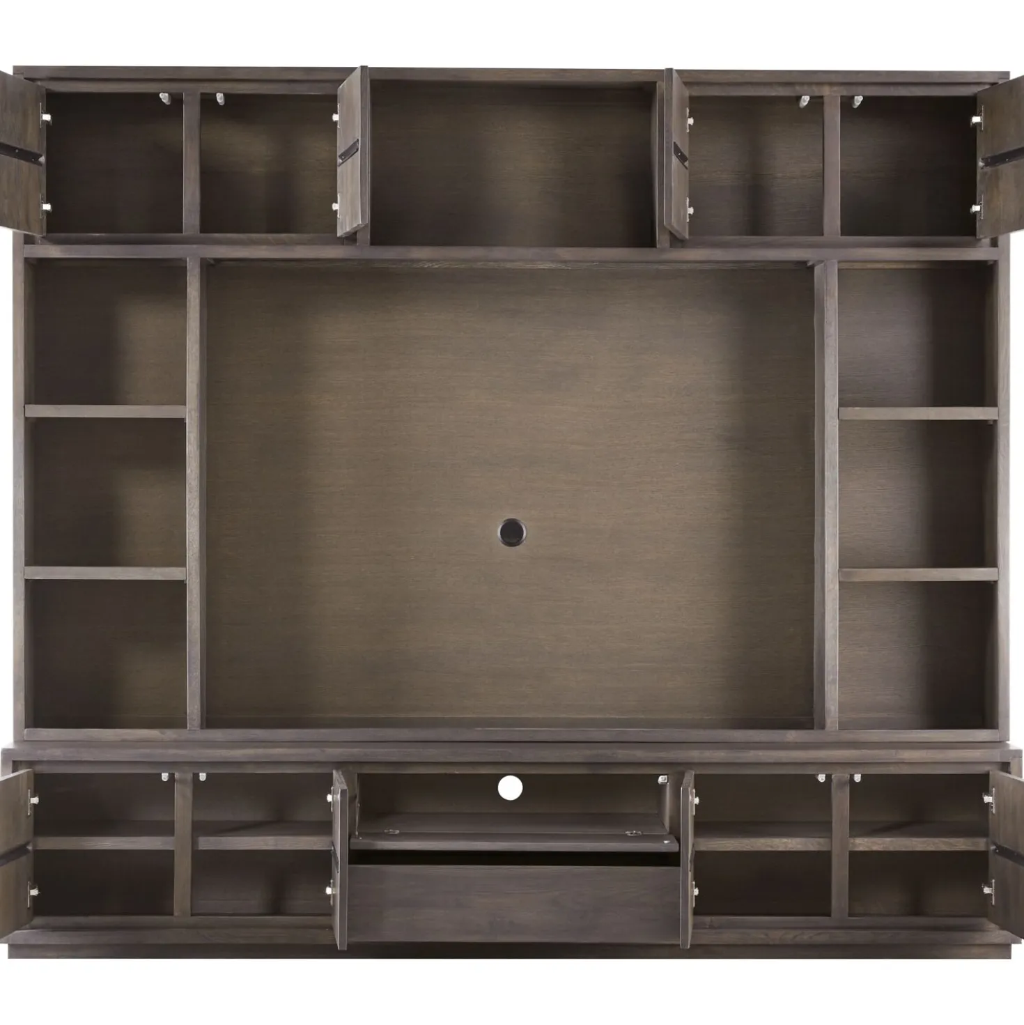 Tv-wandmeubel Lavio Grafiet eikenhout 242 cm