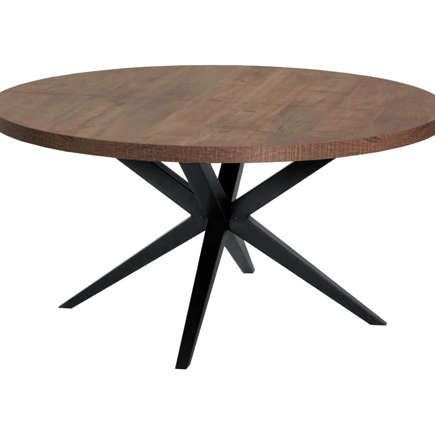 Uitschuifbare eettafel Mascaro 140/180 cm rond dark mango