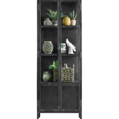 Vitrinekast CARPINO (65 CM) metaal glas