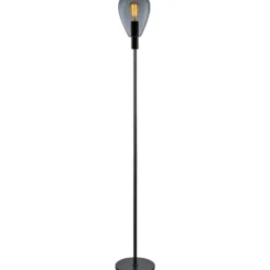 Vloerlamp Felinio Smoke glas 1-lichts