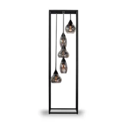 Vloerlamp frame Smoke glas 5-lichts - Lungo
