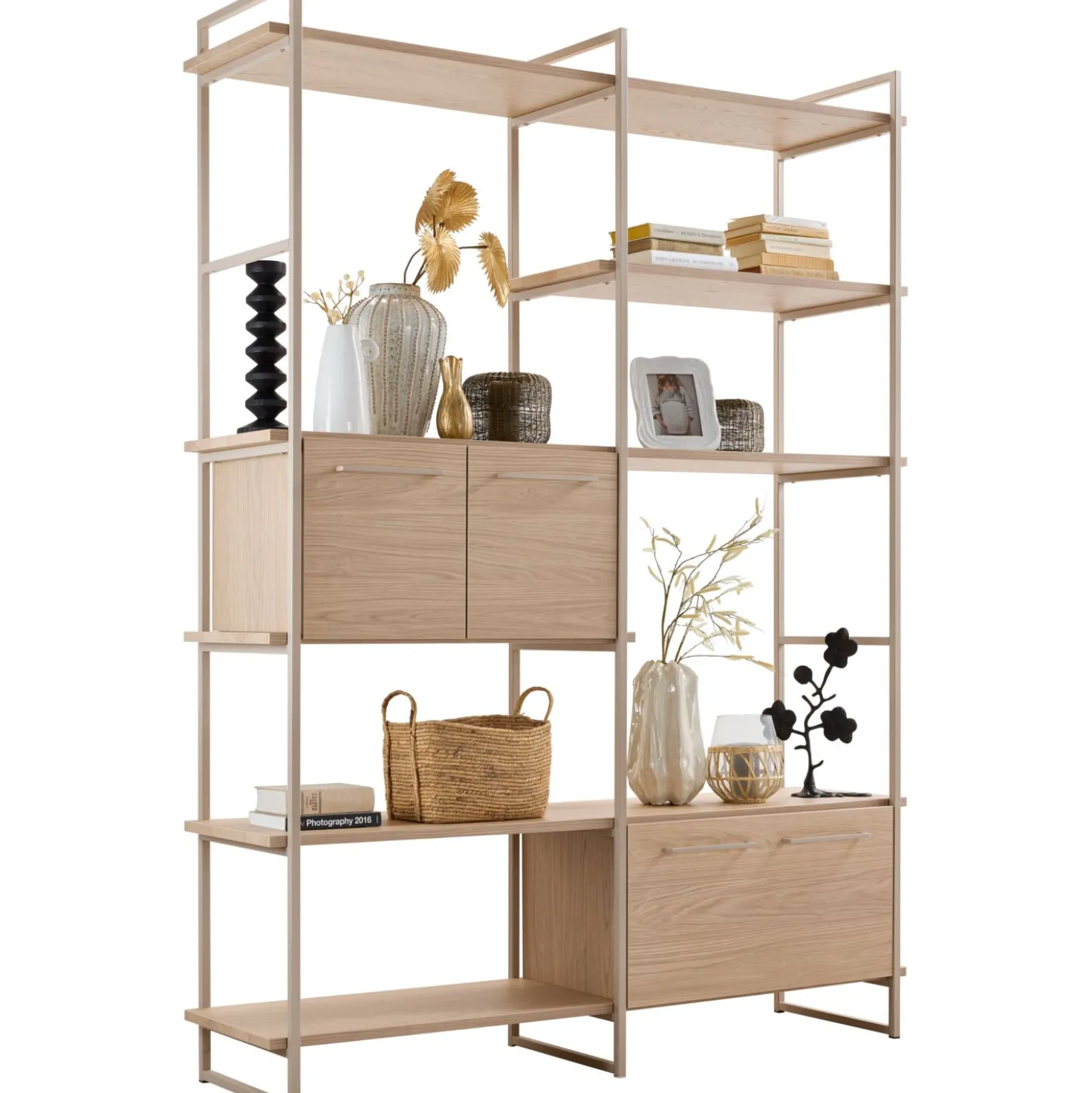 Wandkast Sistema 226x166x45 cm lichtgrijs