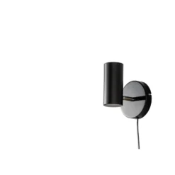 Wandlamp Mirare Zwart metaal 1-spots