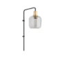 Wandlamp Peglio Glas smoke antiek brons 1-lichts