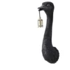Wandlamp struisvogel Mat zwart