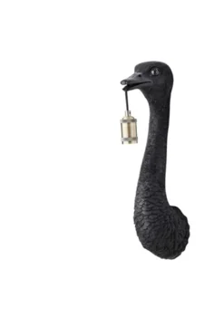 Wandlamp struisvogel Mat zwart